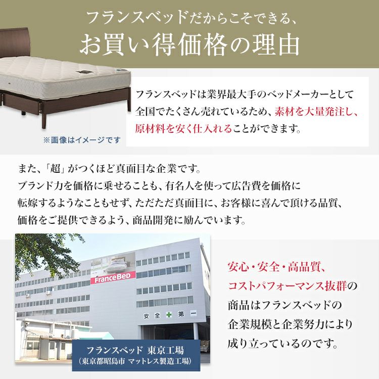 フランスベッド ベッドフレーム クイーン PR70-06C 引き出し付き