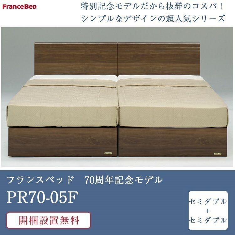 2台セット特価】フランスベッド ベッド セミダブル PR70-05F 引き出し