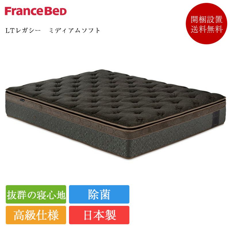超美品！フランスベッド✨硬すぎないセミダブルサイズマットレスをお探しの方必見✨ フランスベッド】セミダブルベッドセット（引出しタイプ）エディ