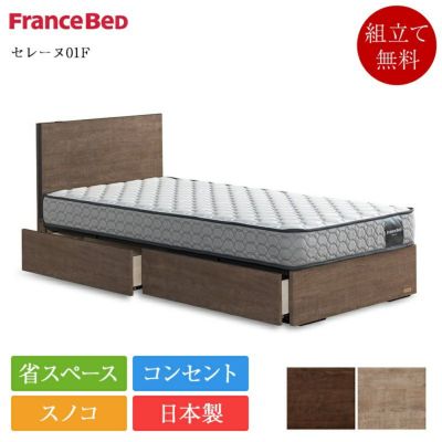 ポイント10倍】収納ベッド ベッド セミダブル フランスベッド