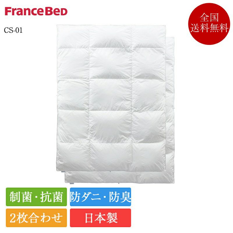 フランスベッド 羽毛布団 CS-01 ダック AS オールシーズン タイプ
